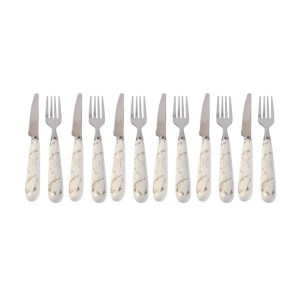 ست کارد و چنگال 6 نفره طرح ماربل زکسو