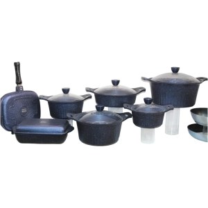 قابلمه 14 پارچه GERMANY سورمه ای ریور 4109