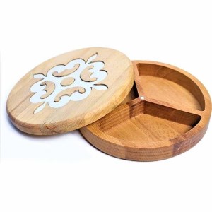 باکس گرد سه خانه پذیرایی چوبی ریور مدل 5901