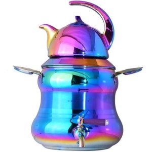 کتری قوری هفت رنگ کروپ ست مدل پرنس 202