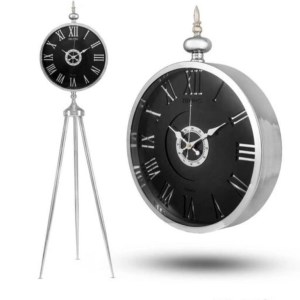 ساعت سه پایه ابکاری استیل صفحه مشکی دیلینگ