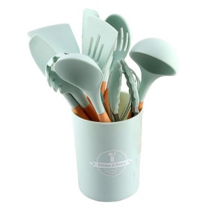 سرویس کفگیر ملاقه سیلیکونی 7 پارچه سطلی نیوهوم مدل 1501