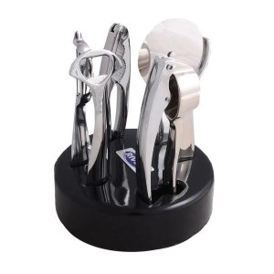 ست ابزار آشپزخانه 7 پارچه استیل پایه مشکی ریور مدل 8502